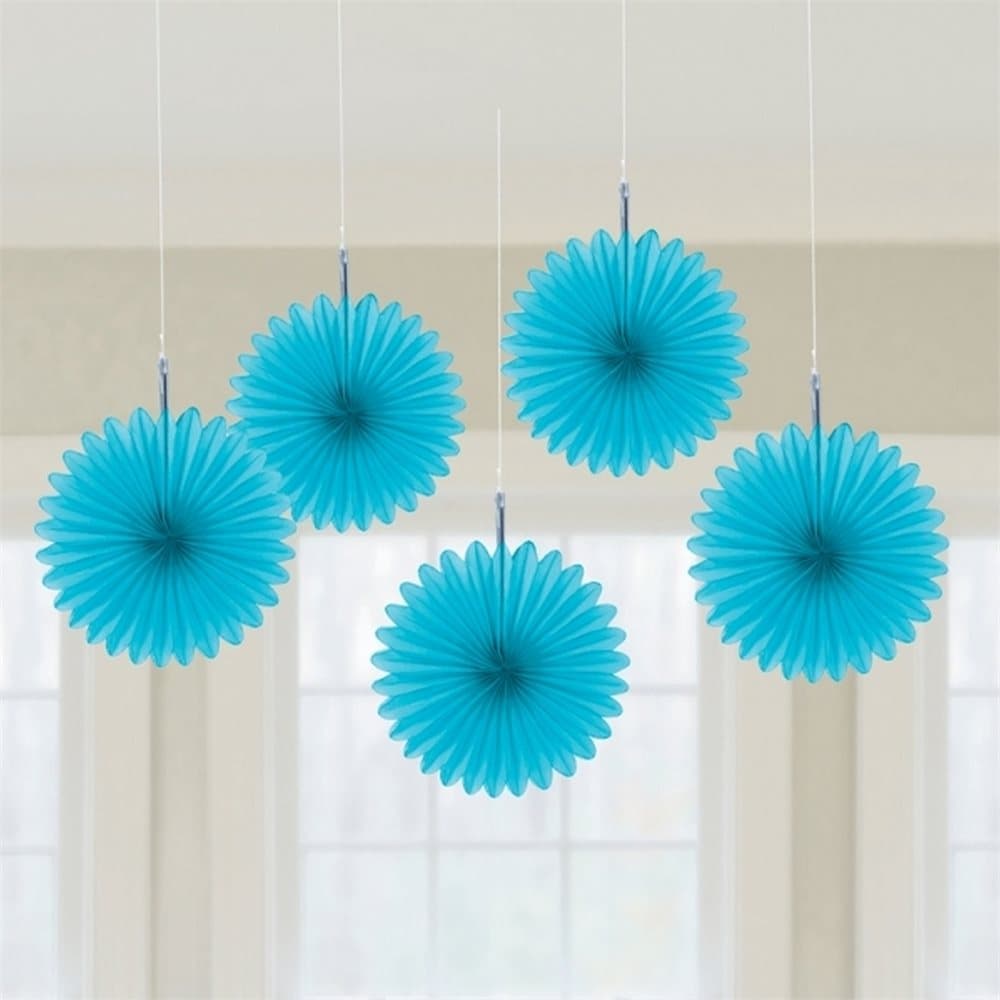 Amscan Mini Fan Paper Decorations (Pack Of 5)