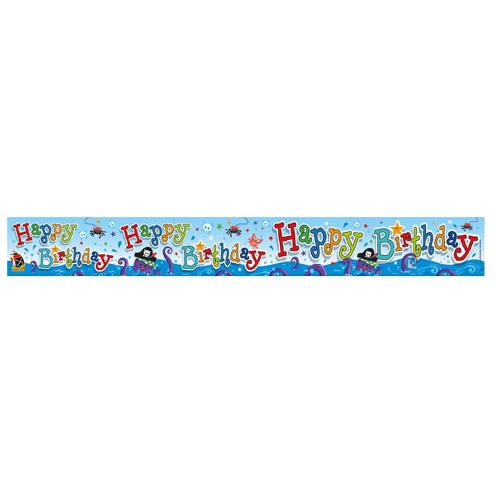 Expression Factory Childrens/Kids Happy Birthday Pirate Design Foil Party Banner
