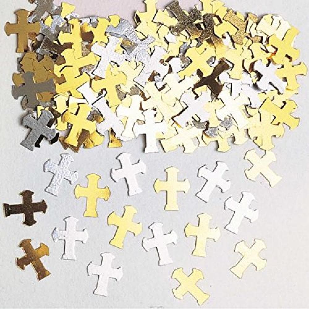 Amscan Metallic Crosses Confetti