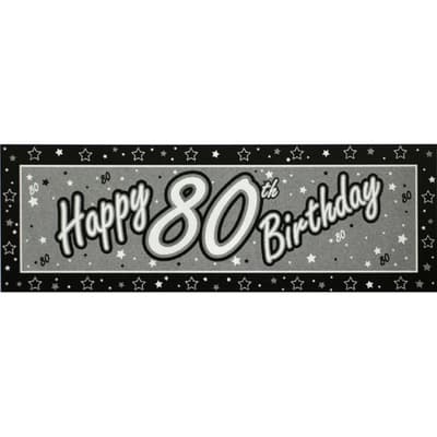 Creative Party Giant Happy 80th Birthday Banner