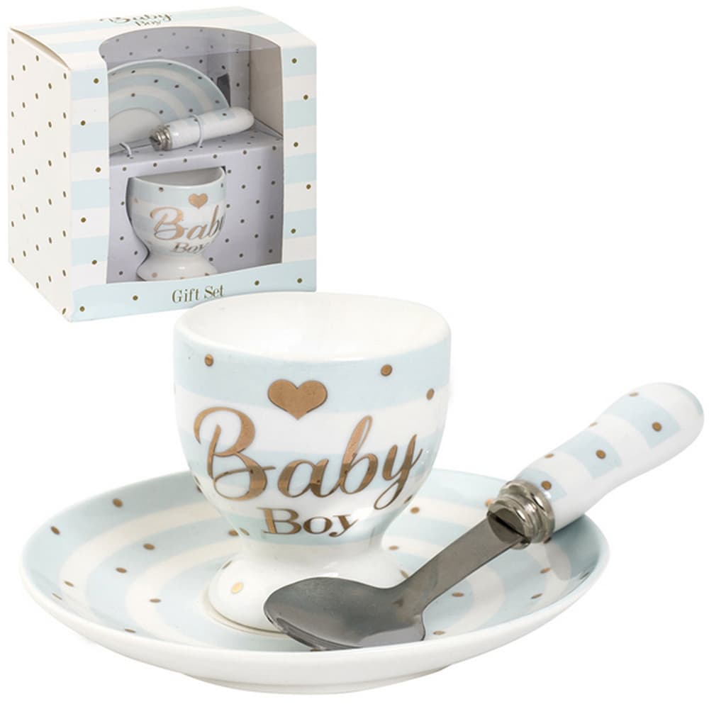 Lesser Pavey Mad Dots Baby Egg Cup/Plate Gift Set