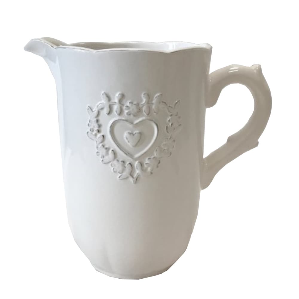 Jug with Embossed Heart Design