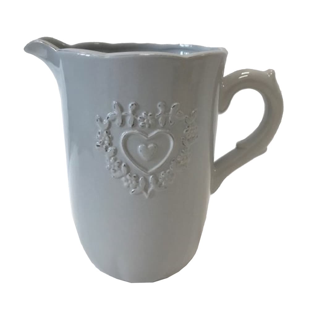 Jug with Embossed Heart Design