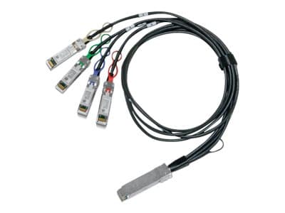 Mellanox LinkX - 100GBase direktkopplingskabel - QSFP28 till SFP28 - 1.5 m - hybrid koppar/fiberoptisk - SFF-8402/SFF-8665/SFF-8636/IEEE 802.3by - ha