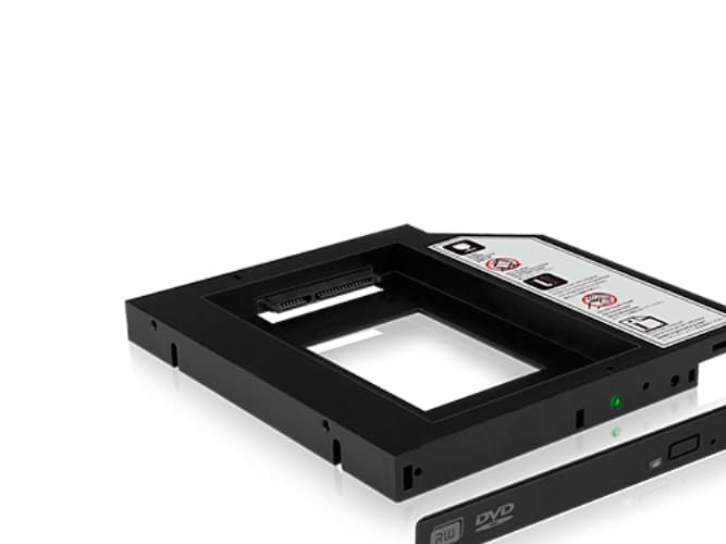 RaidSonic ICY BOX IB-AC642 - Adapter för lagringsfack - 5,25-tums Slim Line till 2,5-tums - svart