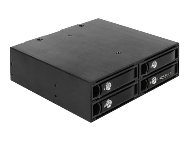 DeLOCK - Bevegelig lagerrack - 2.5" - svart