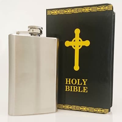 Lommelærke "bibel" i rustfrit stål 12 cl.