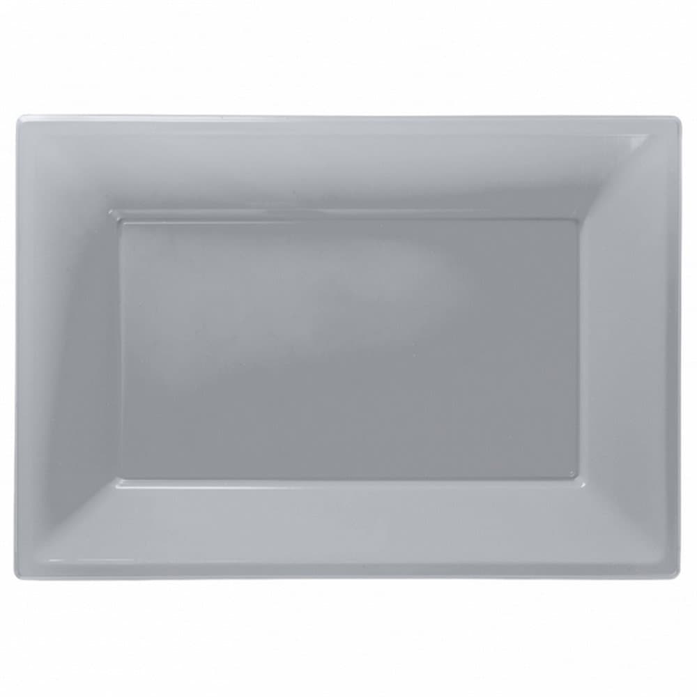 Amscan Plastic Rectangular Party Platters (Pack Of 3)
