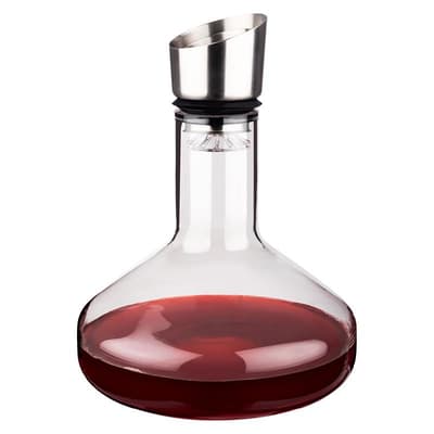 Vinnie Vindekander glas med vinluftare i rostfritt rymd 1,3 liter - Dorre