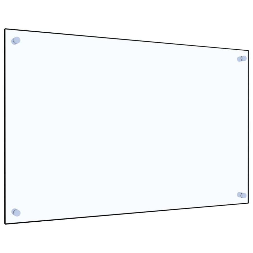 vidaXL Kjøkkenplate gjennomsiktig 80x50 cm herdet glass