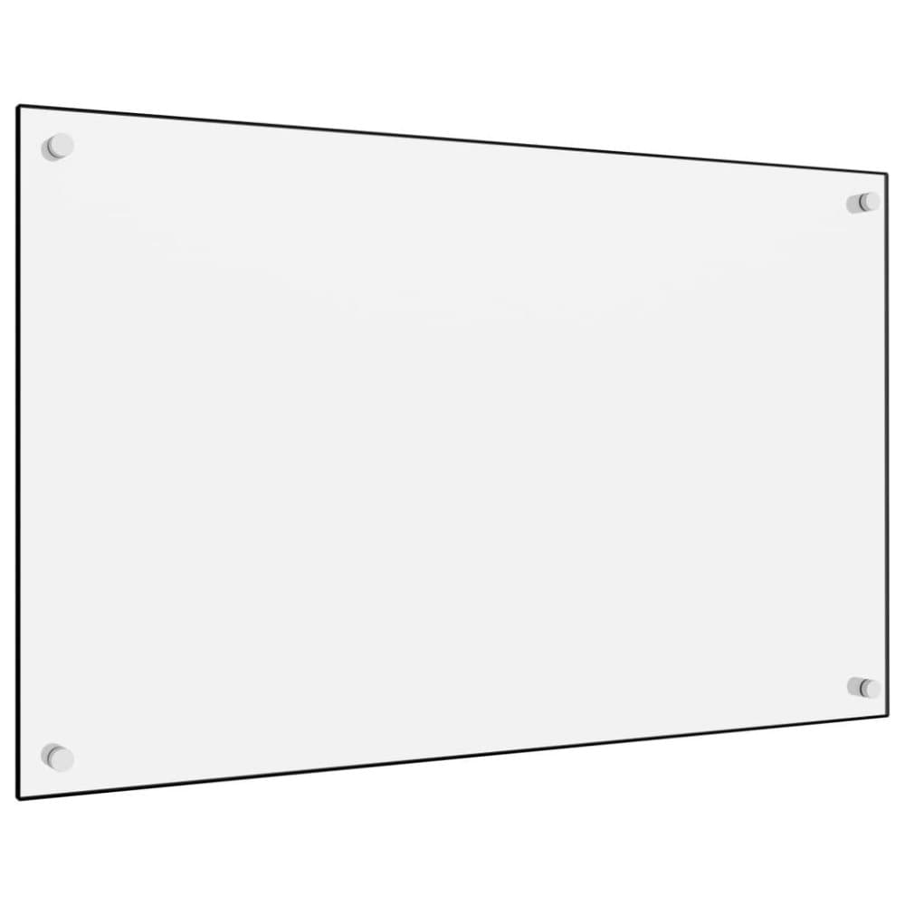 vidaXL Kjøkkenplate hvit 80x50 cm herdet glass
