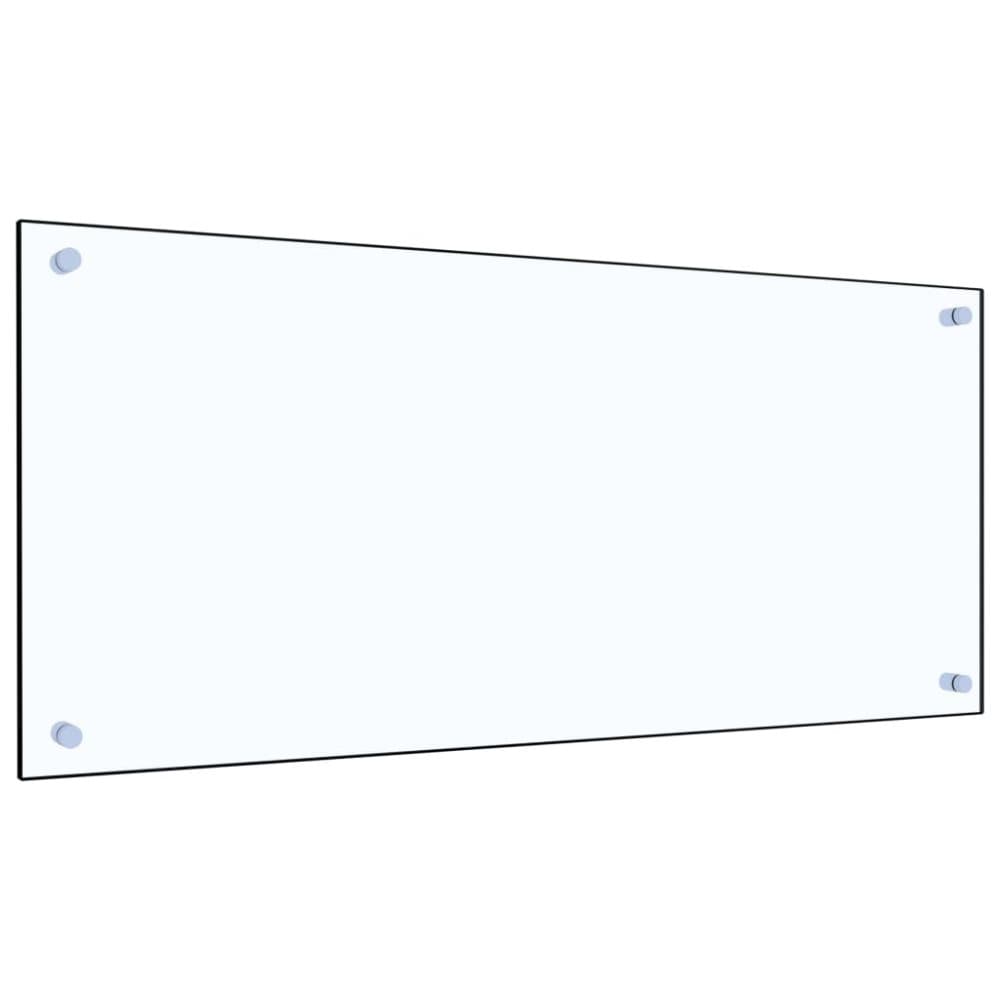 vidaXL Kjøkkenplate gjennomsiktig 90x40 cm herdet glass