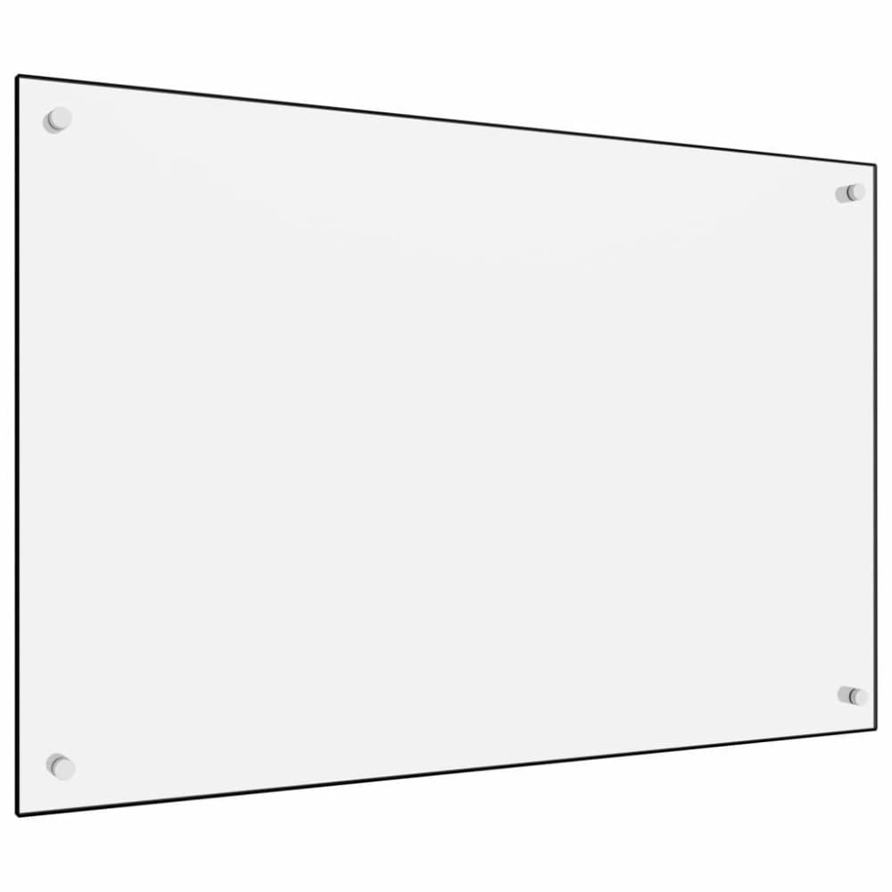 vidaXL Kjøkkenplate hvit 90x60 cm herdet glass