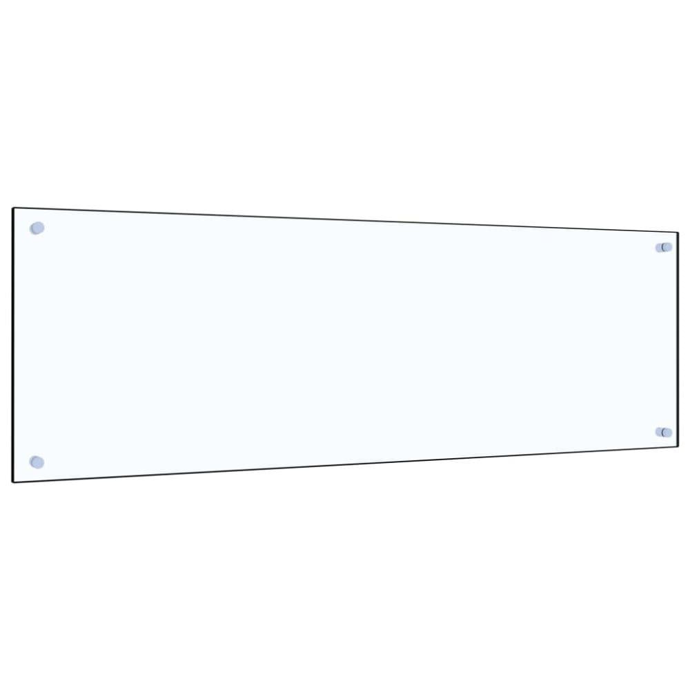 vidaXL Kjøkkenplate gjennomsiktig 120x40 cm herdet glass