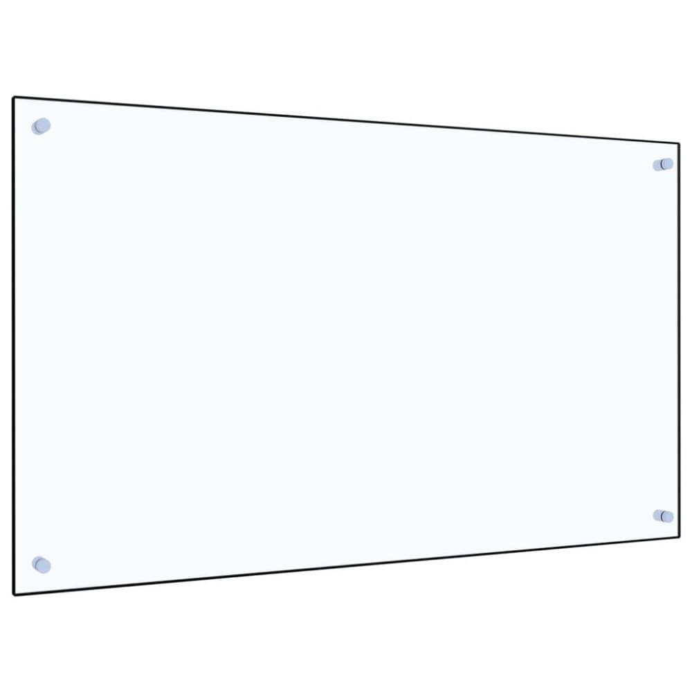 vidaXL Kjøkkenplate gjennomsiktig 100x60 cm herdet glass