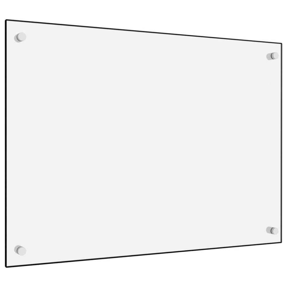 vidaXL Kjøkkenplate hvit 70x50 cm herdet glass