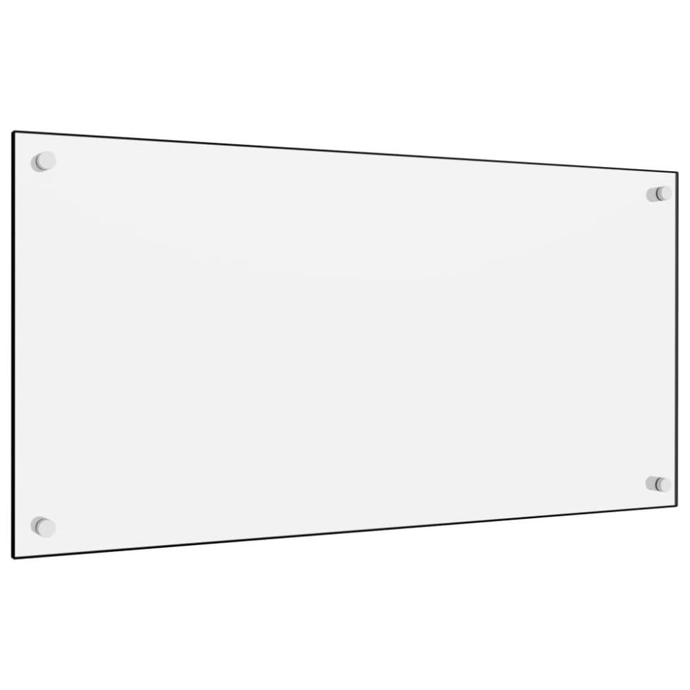 vidaXL Kjøkkenplate hvit 80x40 cm herdet glass