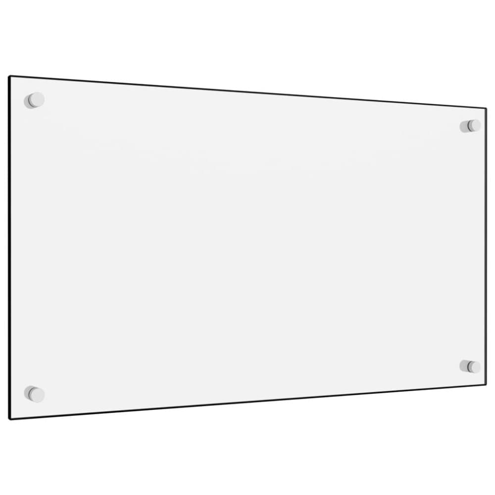 vidaXL stænkplade til køkkenet 70 x 40 cm hærdet glas hvid