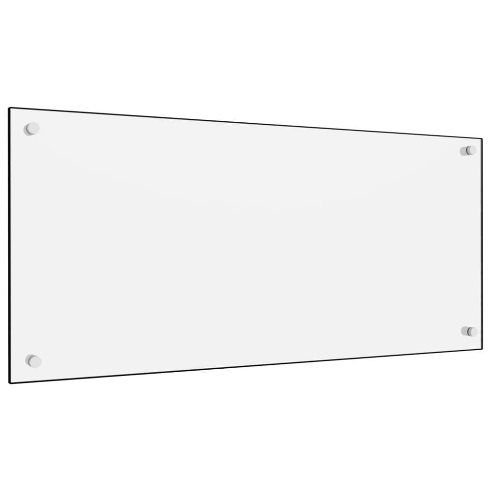 vidaXL stænkplade til køkkenet 90 x 40 cm hærdet glas hvid
