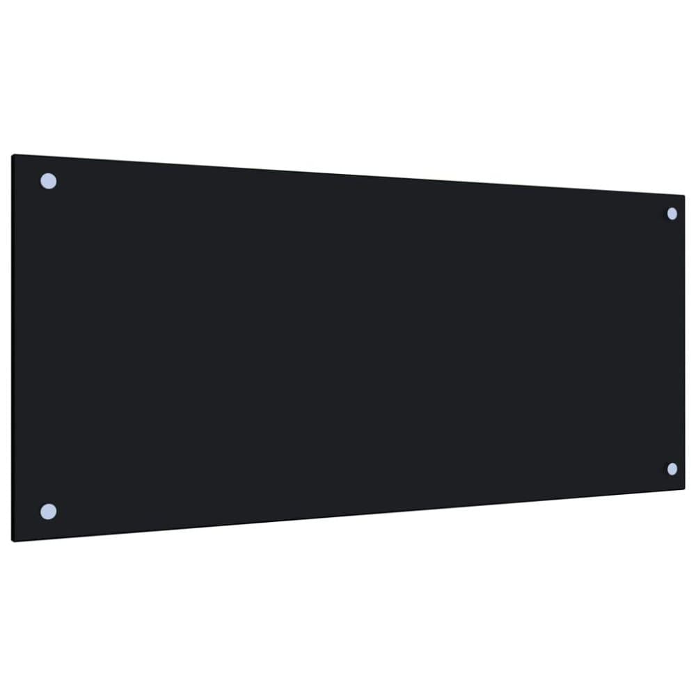 vidaXL Kjøkkenplate svart 90x40 cm herdet glass