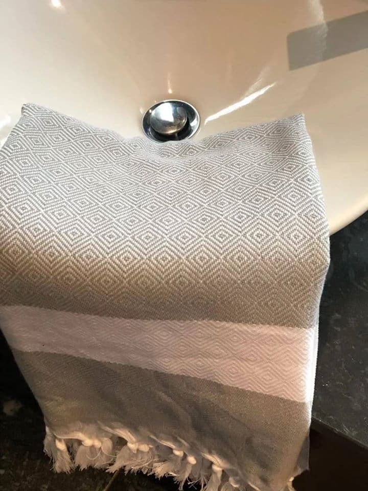 Dahlia Diamond Multi användning %100 bomull grå scarf