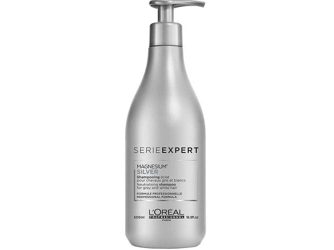 L’Oréal Paris (public) Professionnel Serie Expert Magnesium Silver, Unisex, Profesjonell, Sjampo, Grå, Hvit, 500 ml