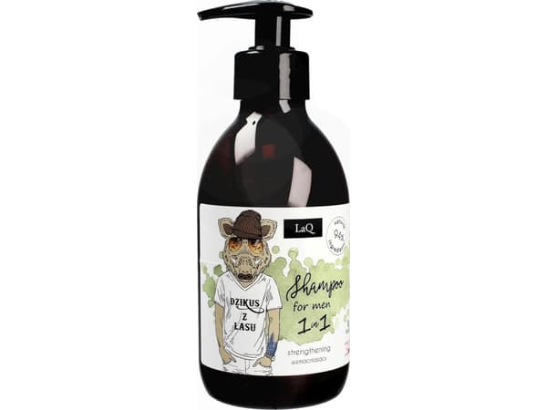 LaQ naturlig Vahvistava hiusshampoo miehille "Wild from the forest" 300ml