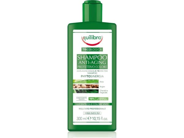 EQUILIBRA_Shampoo Anti-Aging Protettivo Colore anti-aging color protecting shampoo Aloe, Argan, Cheratina 300ml