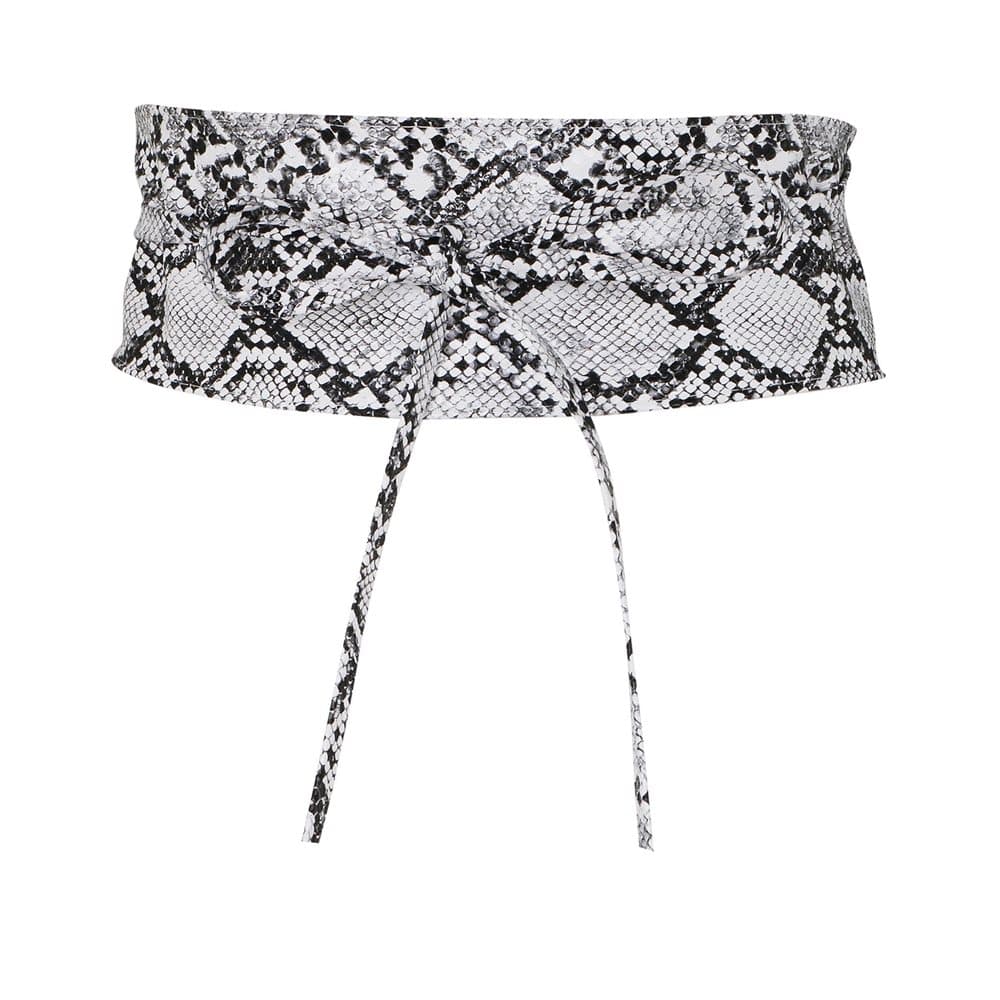 Krisp Kvinnor / damer Snake Print Cinch Belt