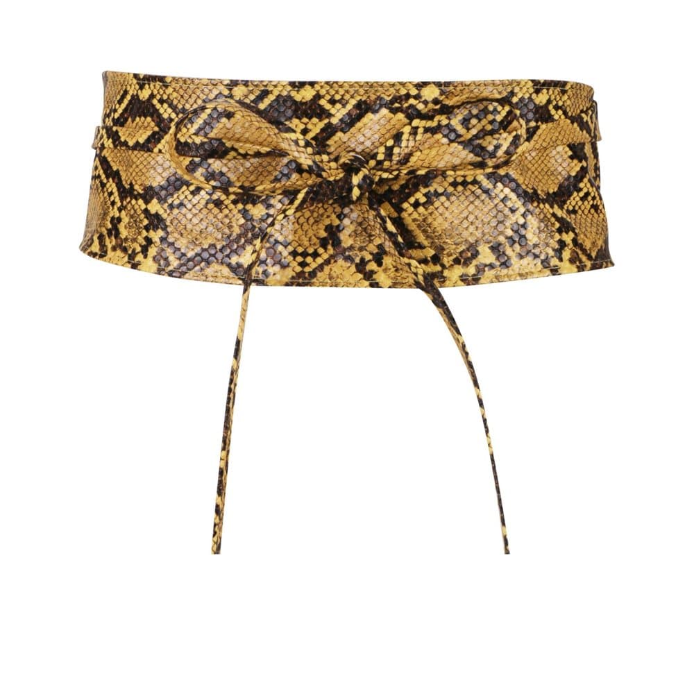 Krisp Kvinnor / damer Snake Print Cinch Belt