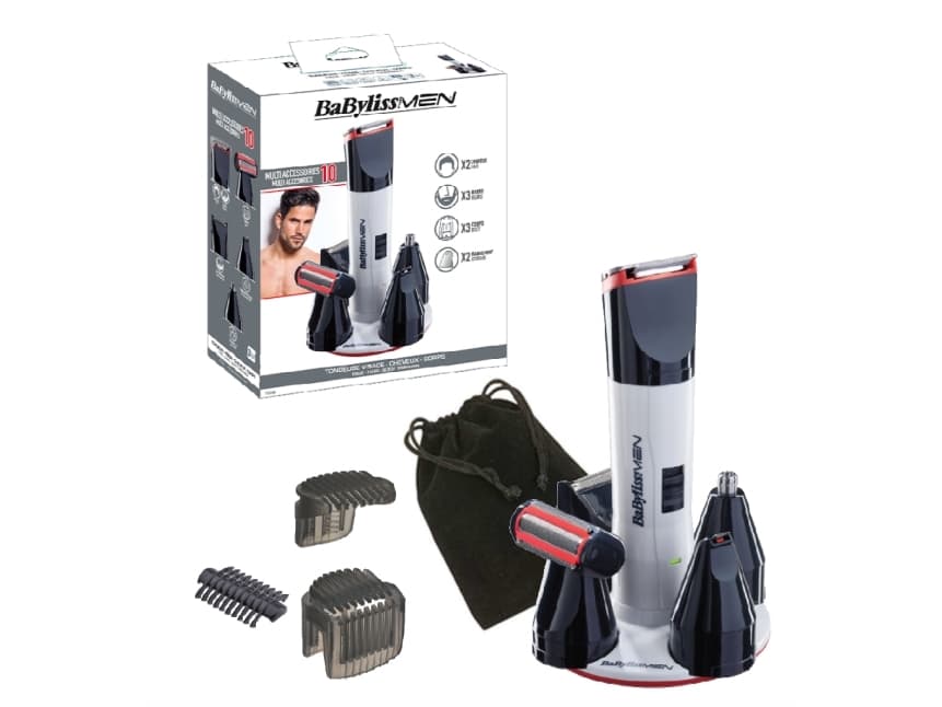 BaByliss T839E, Svart, Grå, 1,5 cm, 2 mm, Skägg, Rostfritt stål, 30 min
