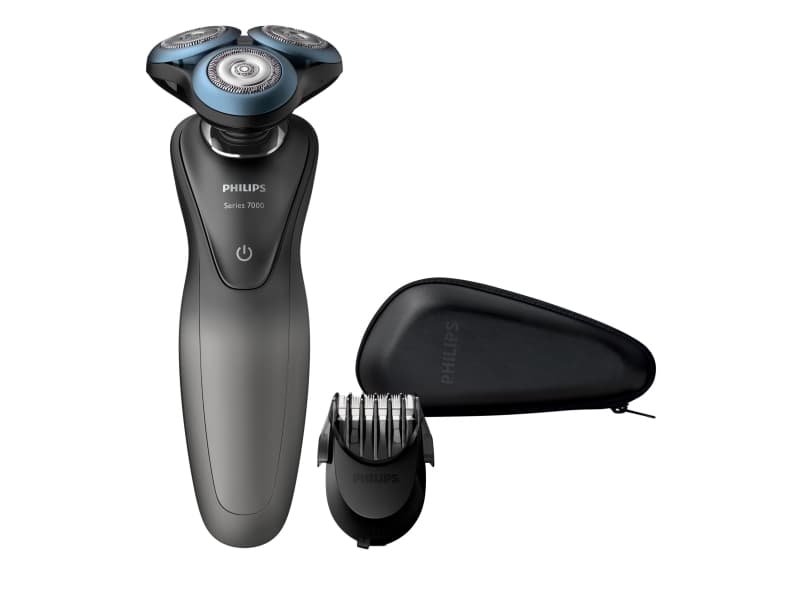 Philips SHAVER Series 7000 SkinGlideringar till rakapparat för våt- och torrakning, Roterande rakhuvud, Knappar, Trådlös, 10 m, GroomTribe, Svart, E