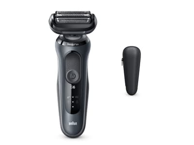 Braun Series 6 60-N1000s, Teräverkollinen parranajokone, Harmaa, LED, Akku, Litiumioni (Li-Ion), Sisäänrakennettu akku