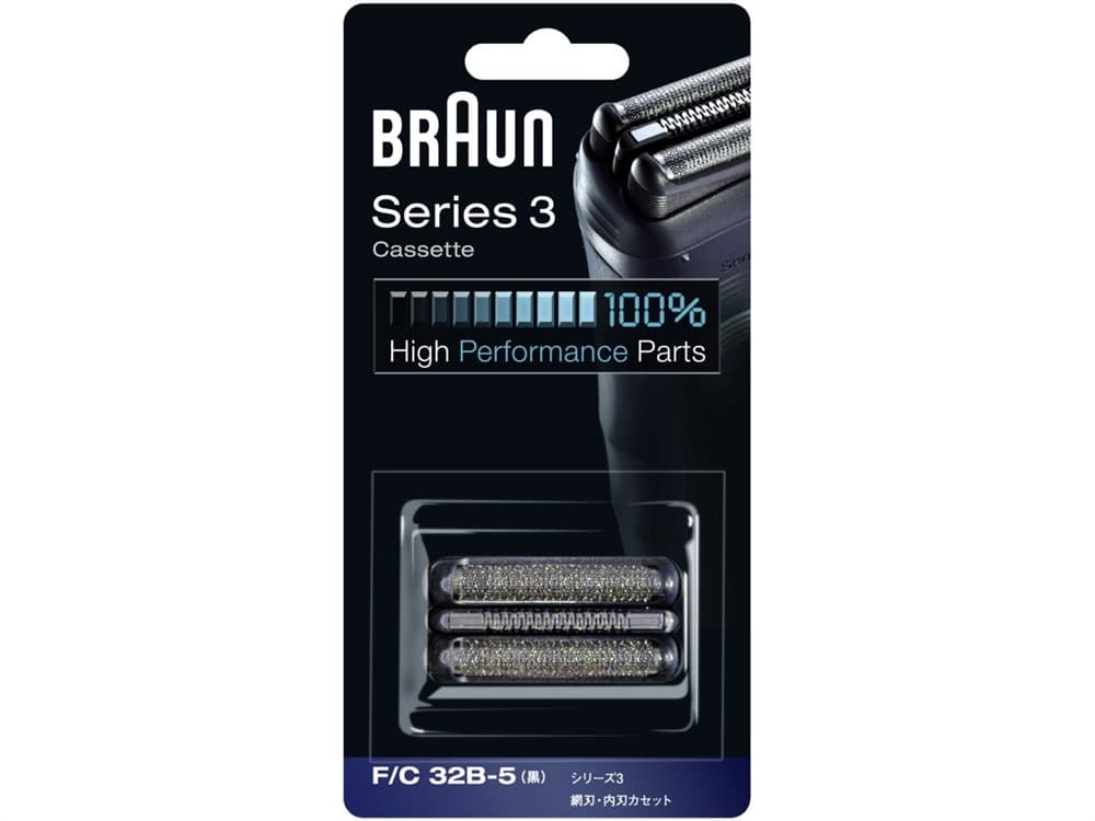 Braun 32B, Shaving head, 1 hoder, Svart, Braun 370, 350cc, 370cc