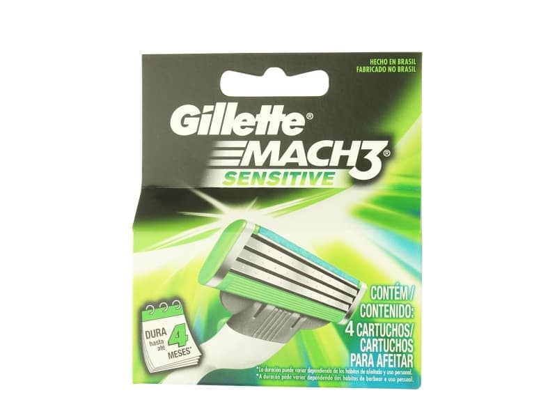 Gillette Mach 3 Sensitive razor blades 4 pcs M