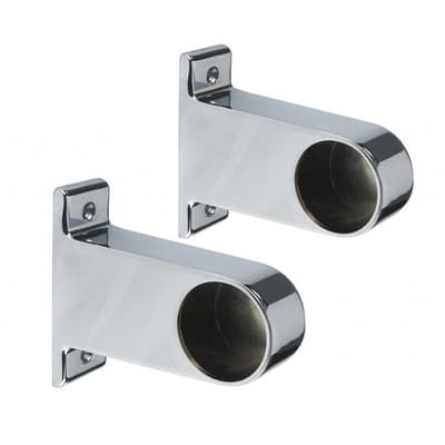 Rothley Chrome Long End Brackets (Pack of 2)