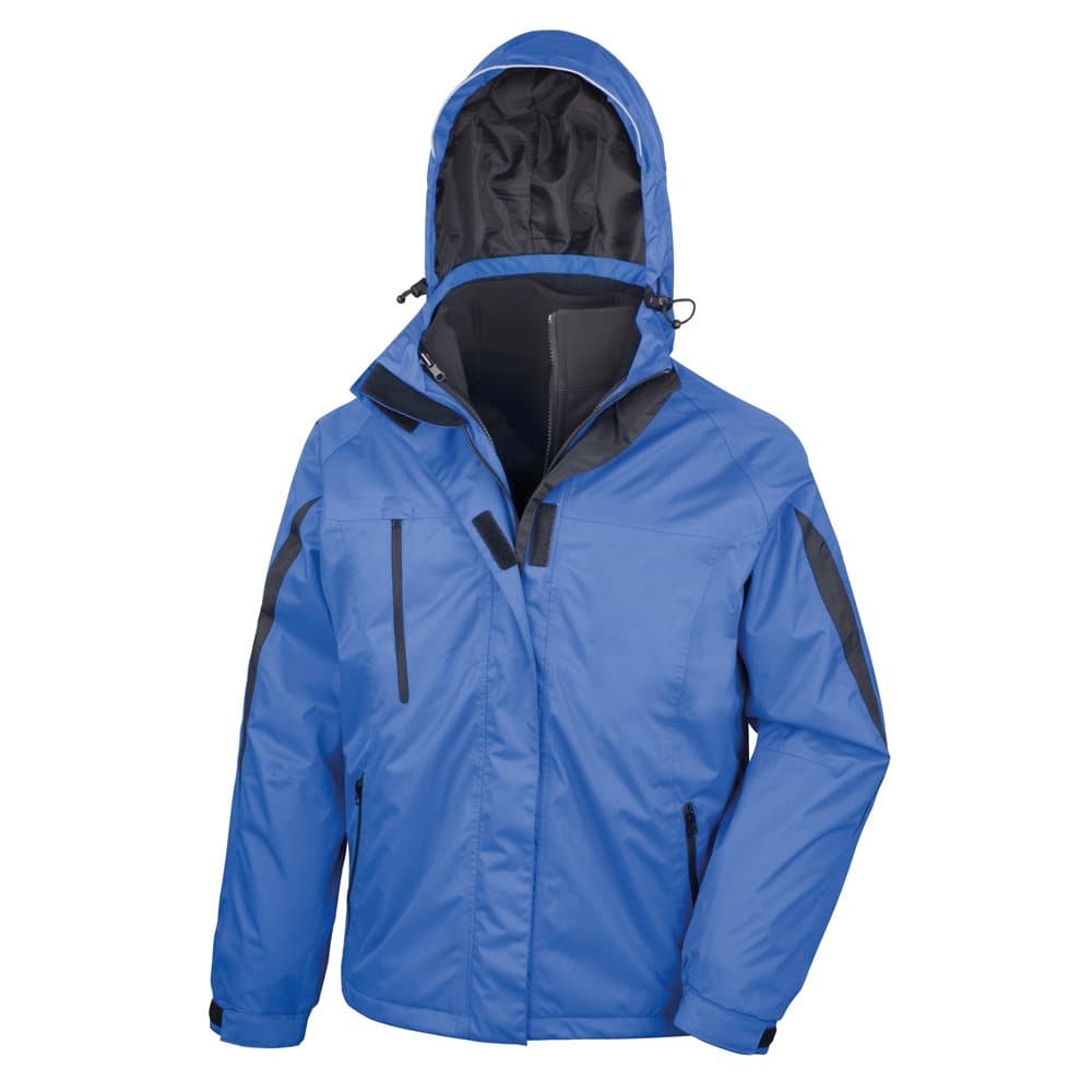 Result Mens 3 i 1 Softshell vattentät resjacka med huva
