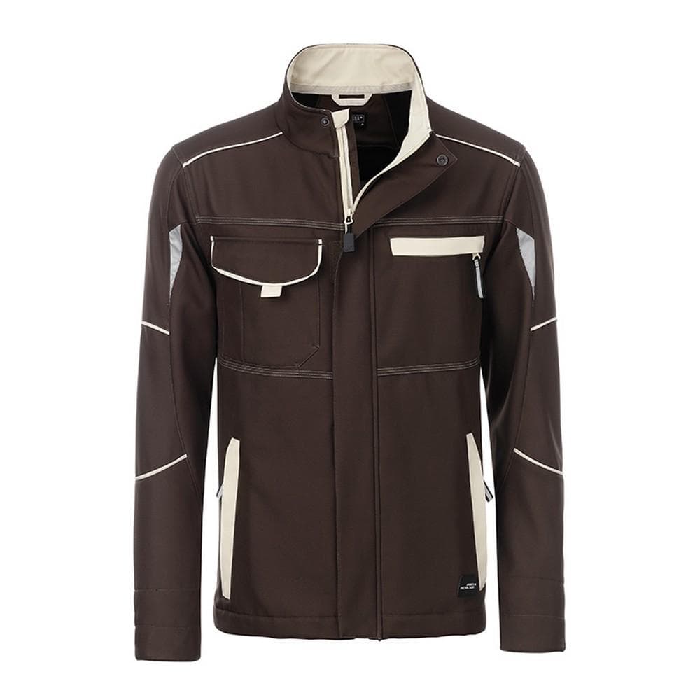 James and Nicholson Unisex Workwear Level 2 Softshell Jacket