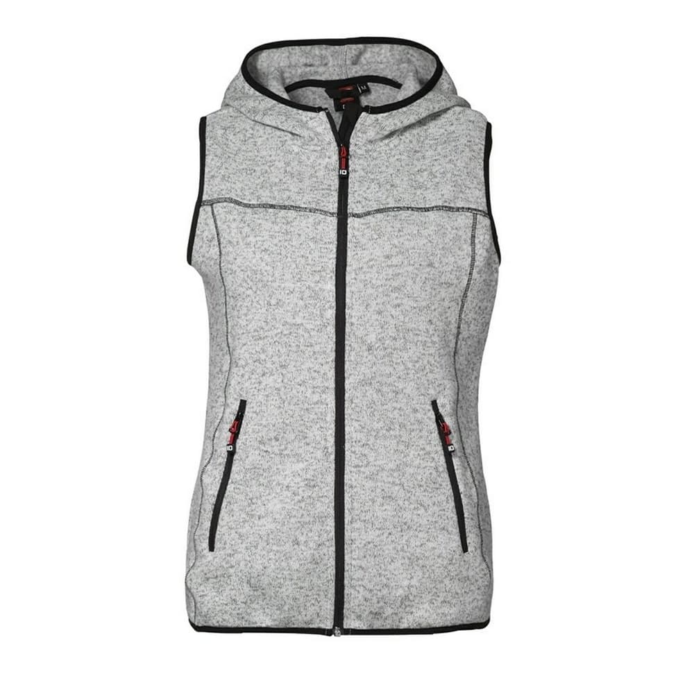 ID Womens/Ladies Melange Knit Fleece Fitted Sleeveless Jacket/Vest