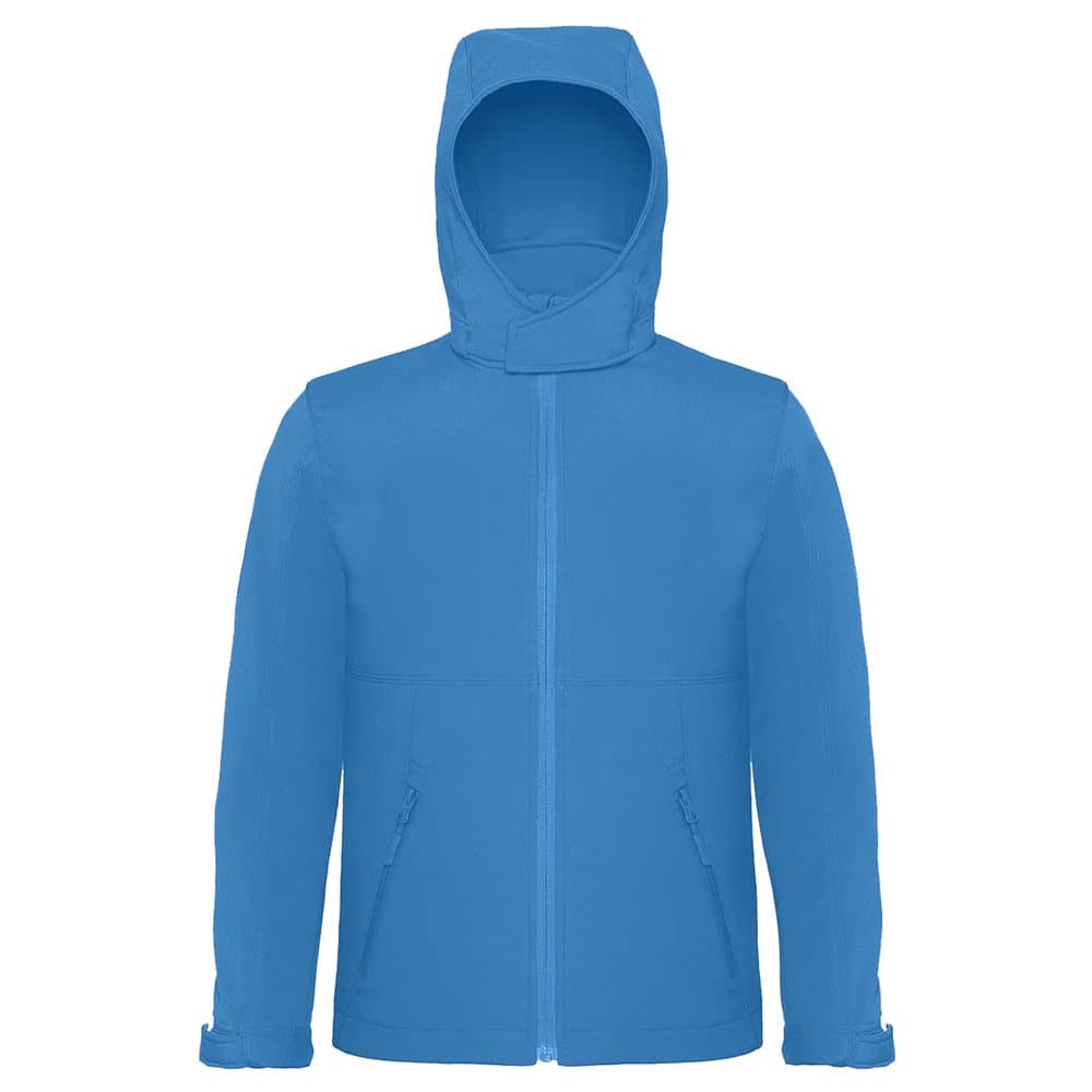 B&C Childrens/Kids Hooded Full Zip Softshell Jacket