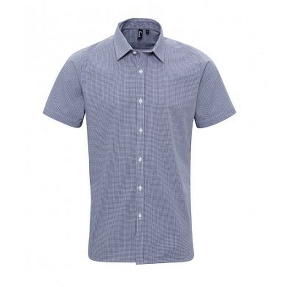 Premier Mens Gingham Short Sleeve Shirt