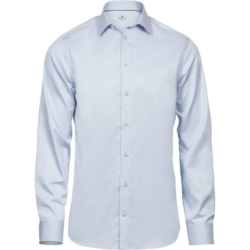 Tee Jays Mäns lyx Slim Fit långärmad Oxford-skjorta
