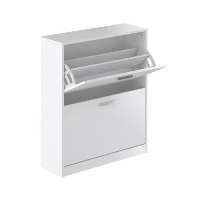 TIKA Skoskab moderne lys hvid - L 74 cm