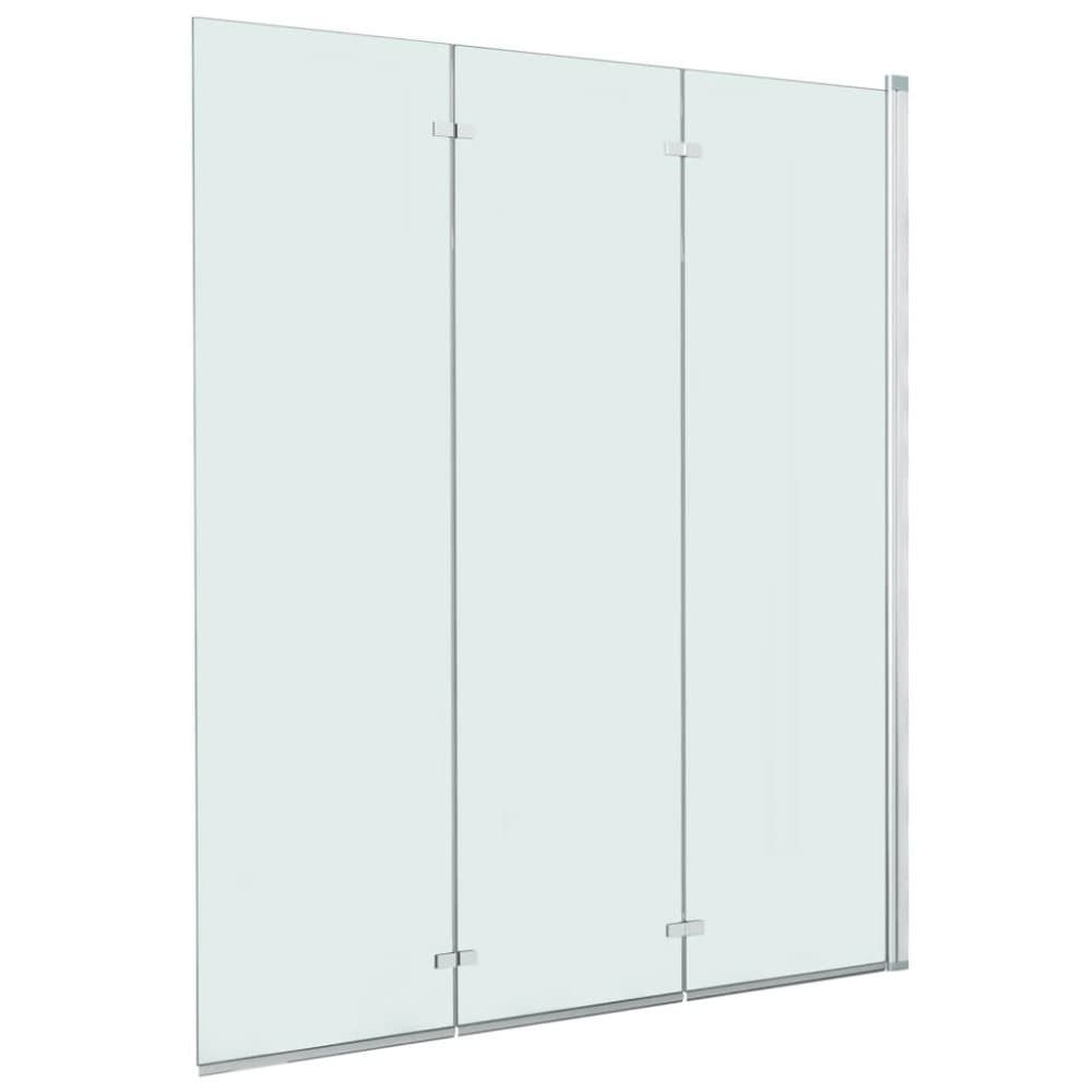 vidaXL Leddet dusjdør med 3 paneler ESG 130x138 cm