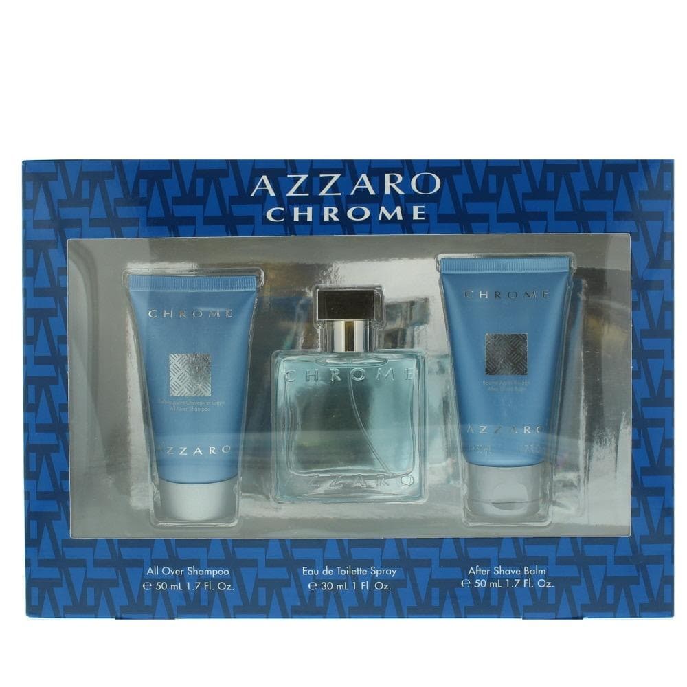 Azzaro Chrome Edt 30ml + Aftershave Balm 30ml + Showergel 50ml Giftset
