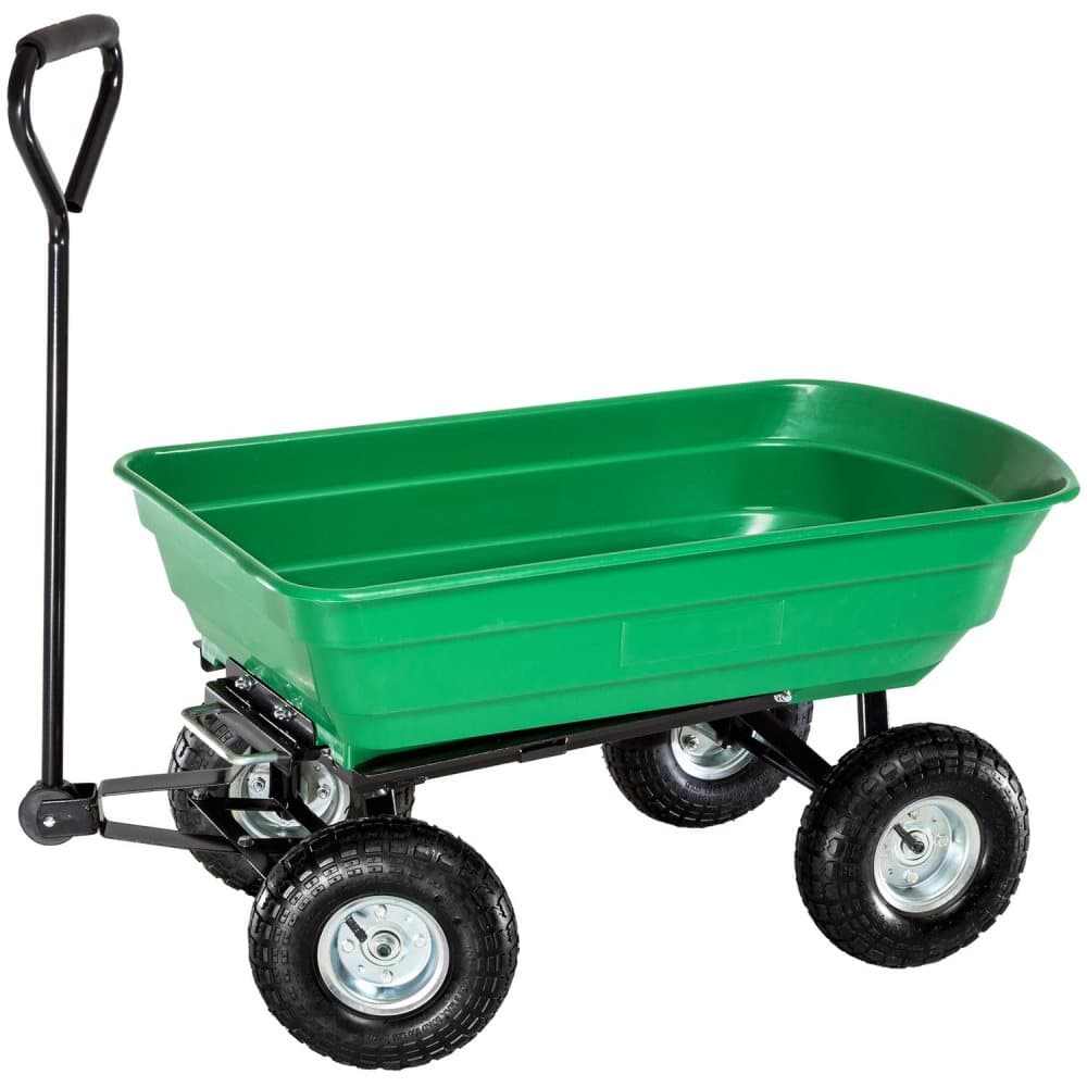 Dragvagn med vippfunktion max 300kg - grön