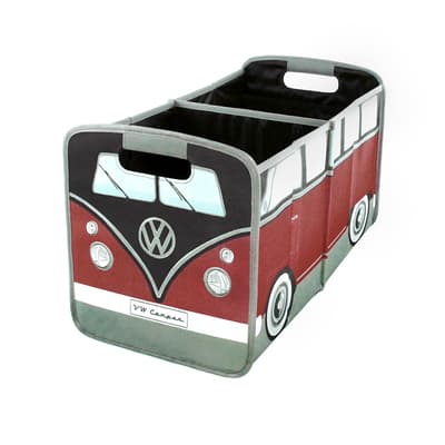 BRISA VW Collection - Volkswagen Bus T1 Kleinbus Transporter Universal taitettava säilytysrasia (Red/Black)