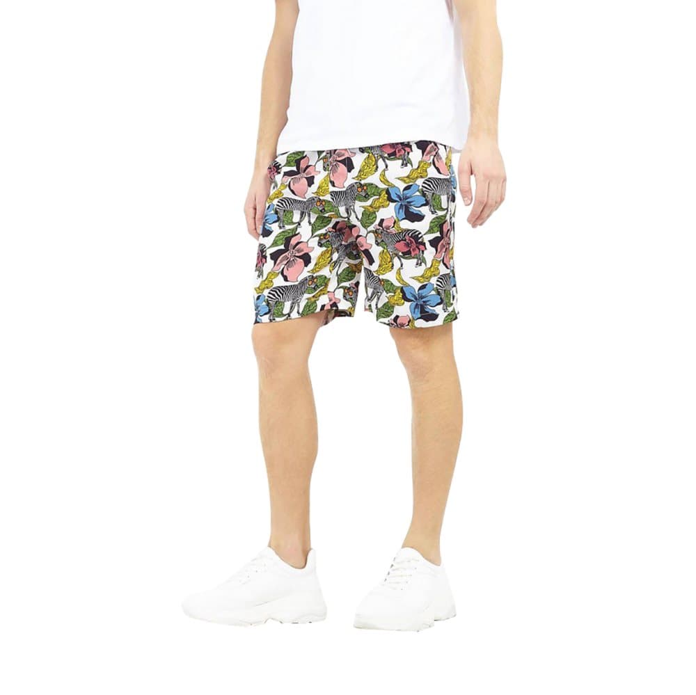 Brave Soul Mens Psychedelic Zebra Print Shorts