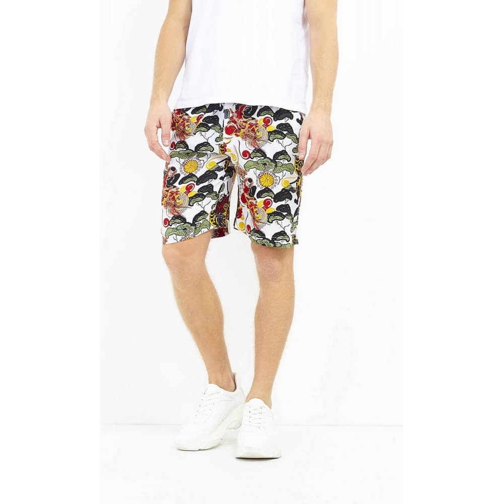 Brave Soul Mens Japanese Yakuza Print Summer Shorts