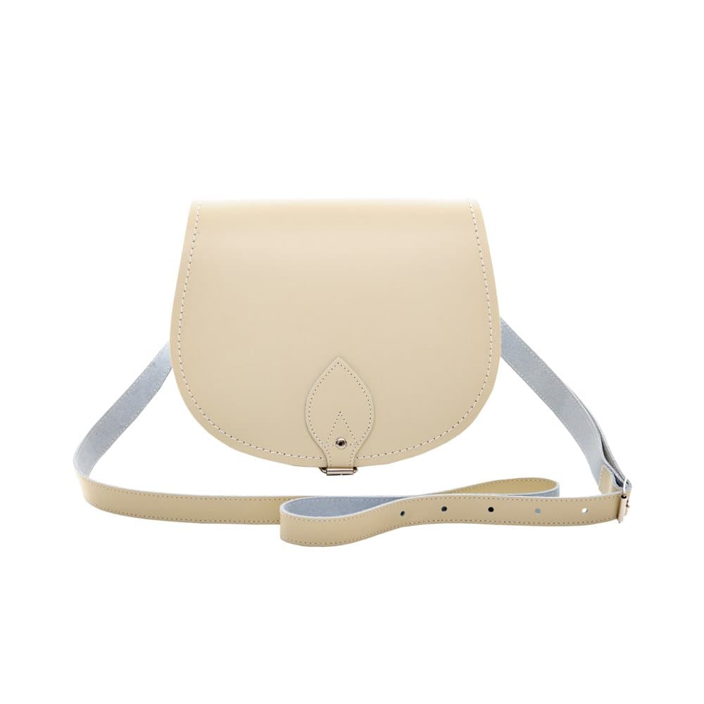 Zatchels Womens/Ladies Handcrafted Pastel Leather Saddle Bag (British Made)
